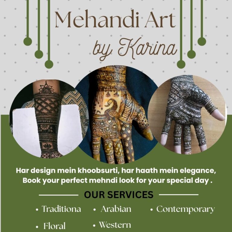 Mehndi artist promotional social media design