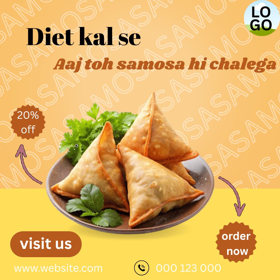 Restaurant food promotion social media post