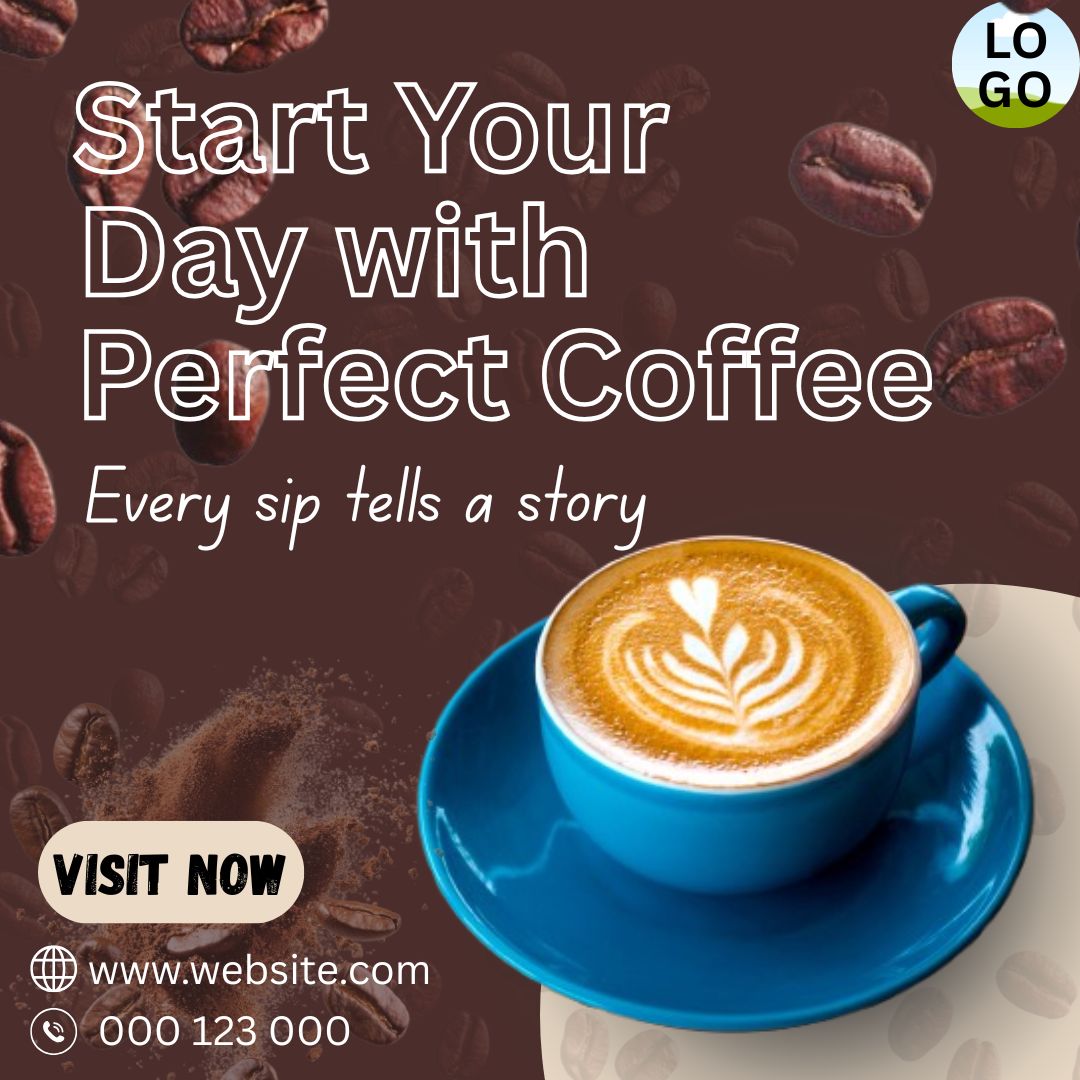 Coffee shop social media marketing design